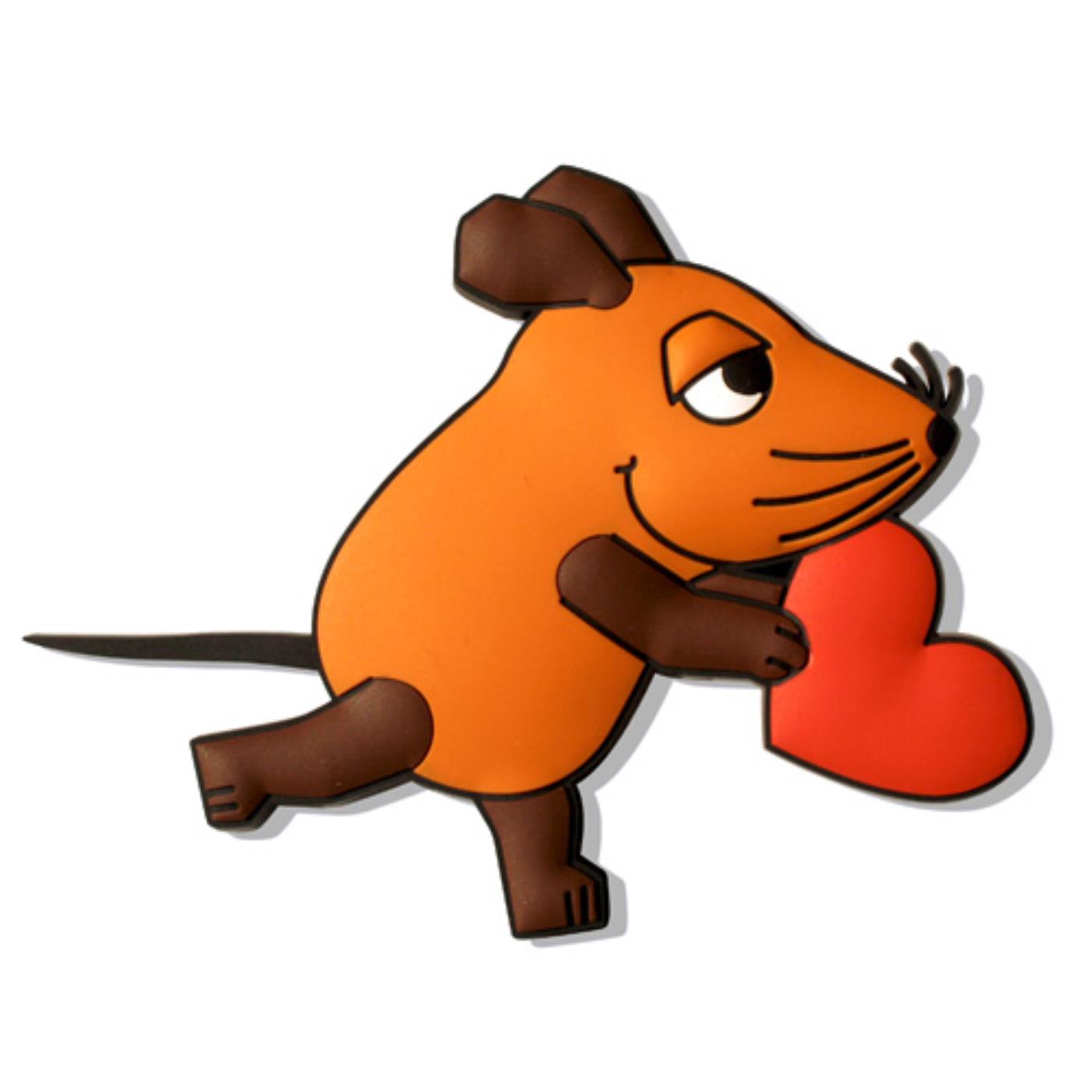 3D Magnet Maus mit Herz