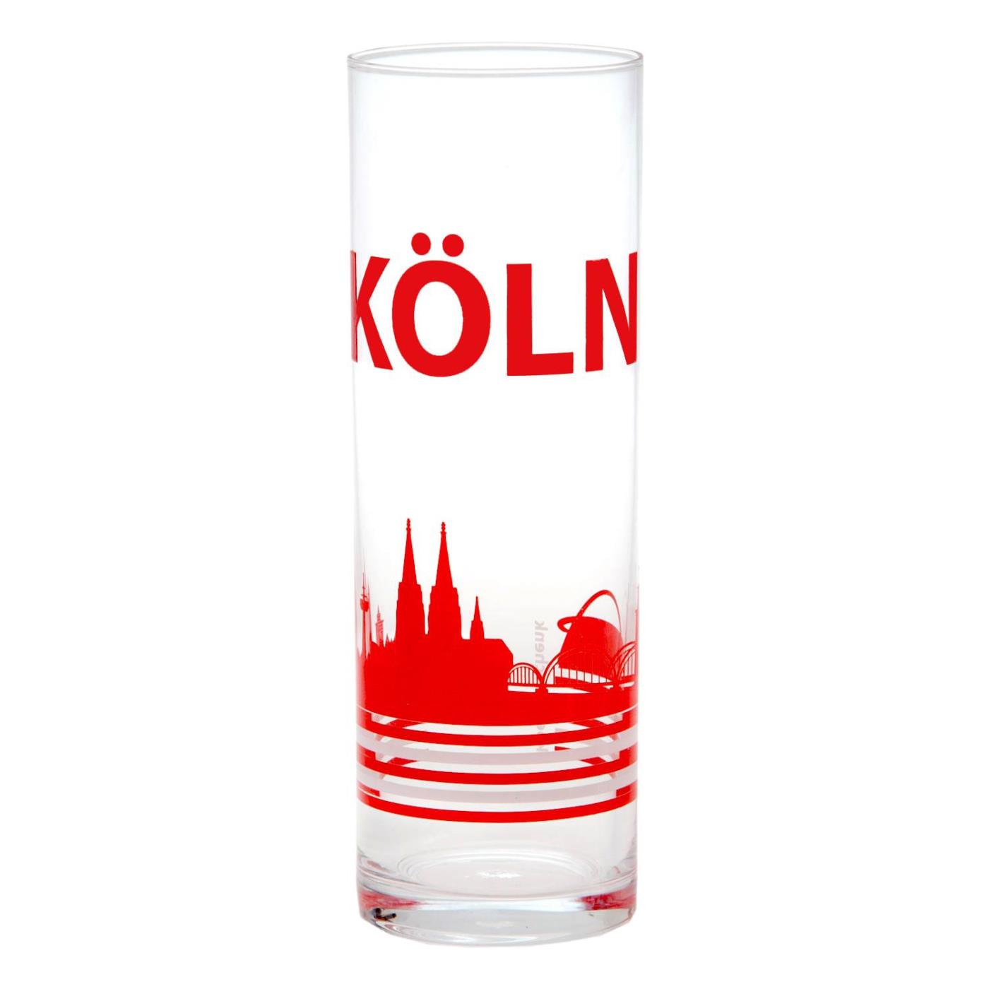 Kölschglas Köln rut wiess