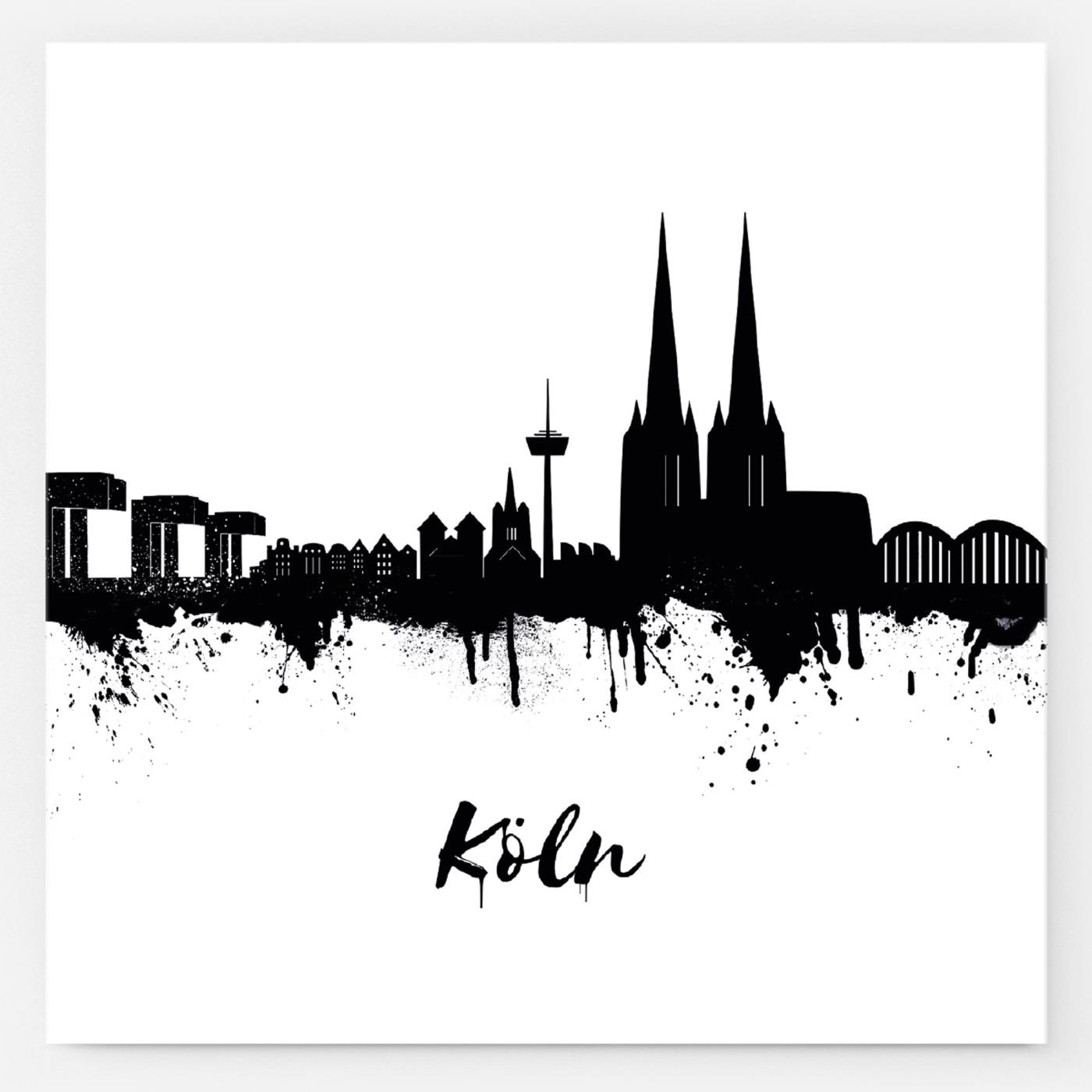 Aufkleber Skyline weiß schwarz
