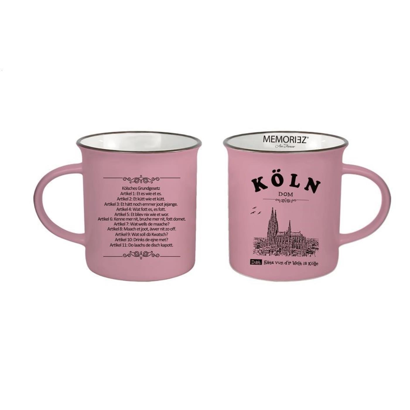 Kaffeetasse mit Grundgesetz, pink