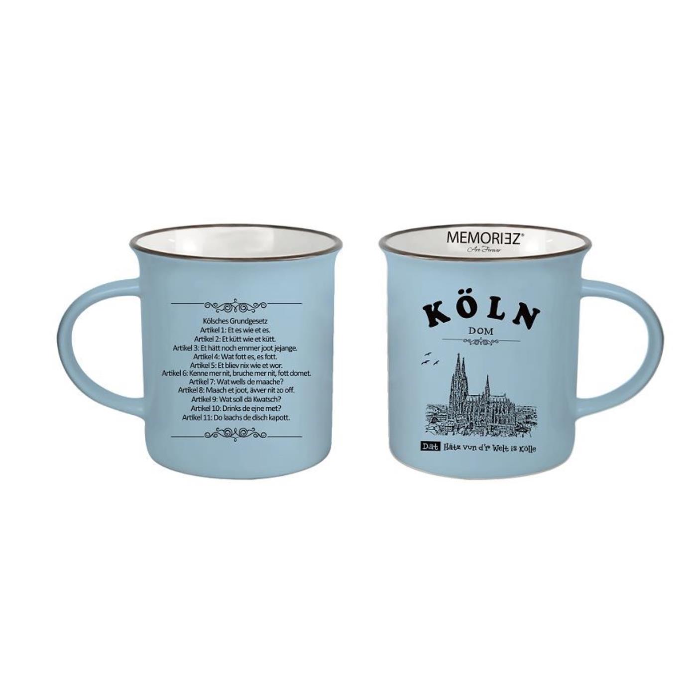 Kaffeetasse mit Grundgesetz, blau