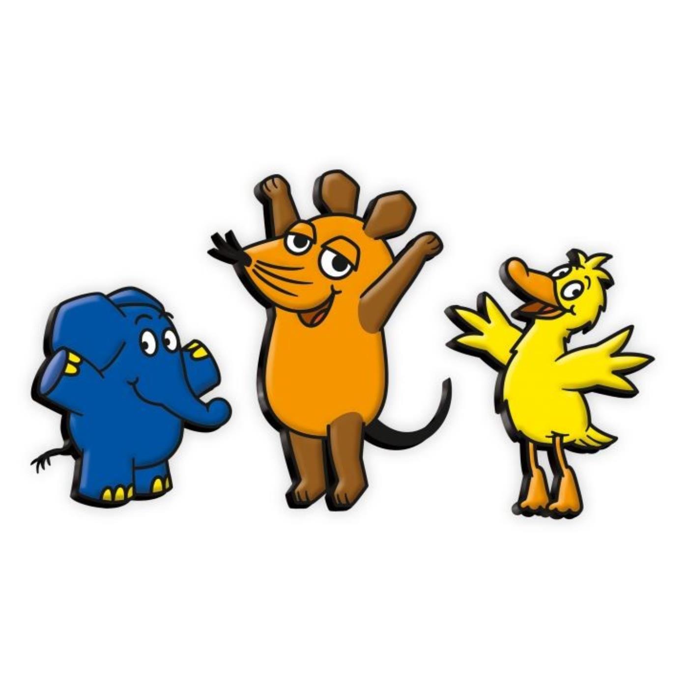 3D Magnet Set Maus, Elefant und Ente