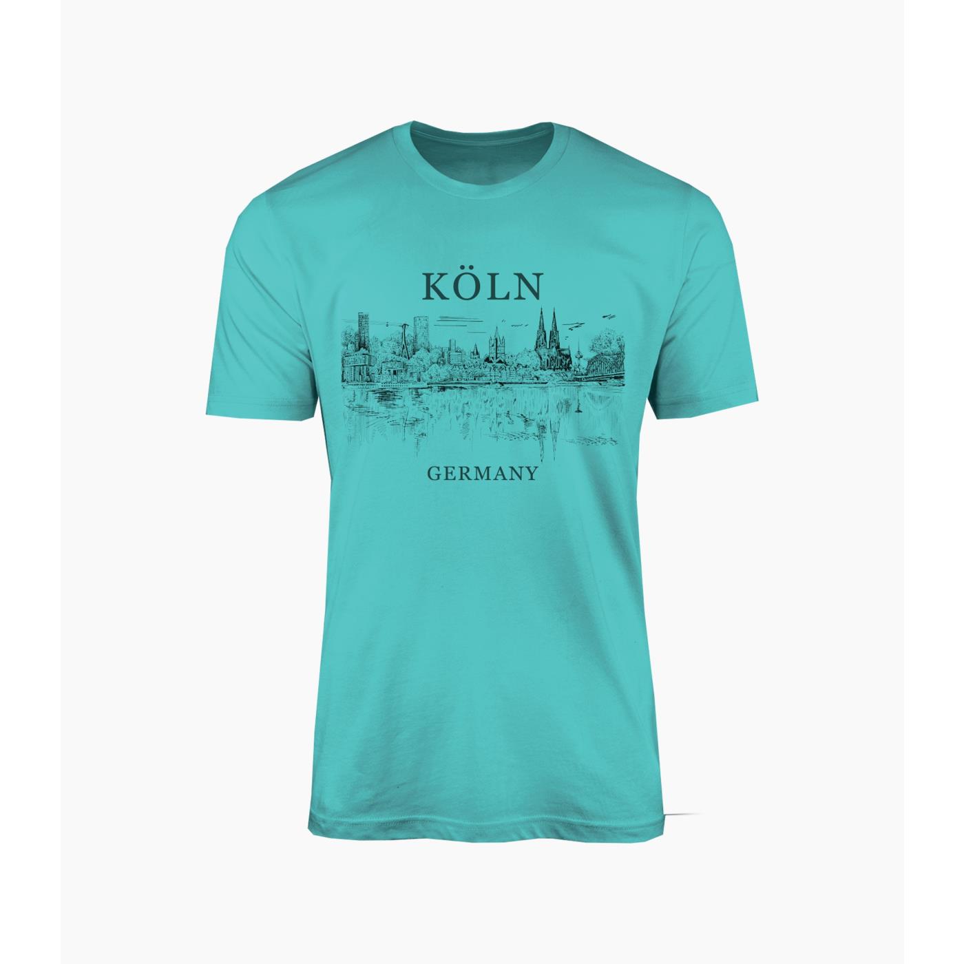 T-Shirt Skyline, Damen, mint