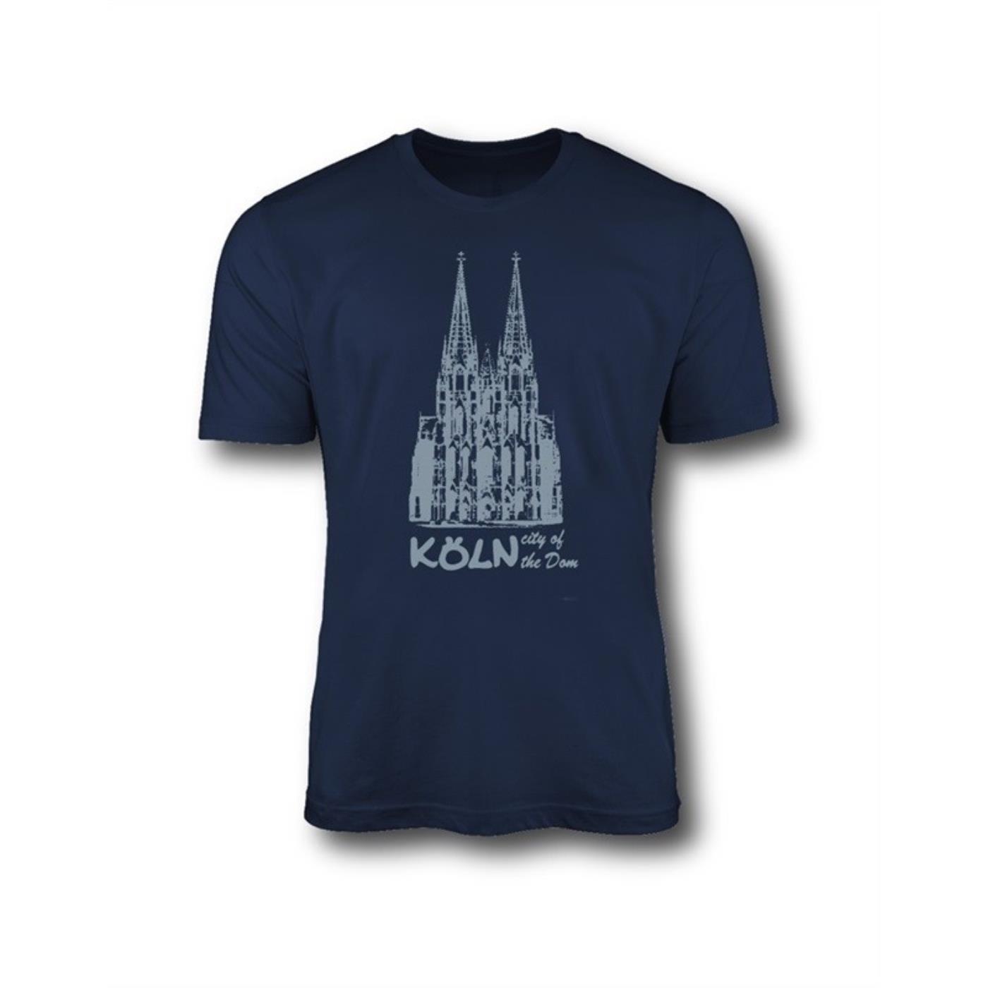 T-Shirt Kölner Dom für Kinder, navy