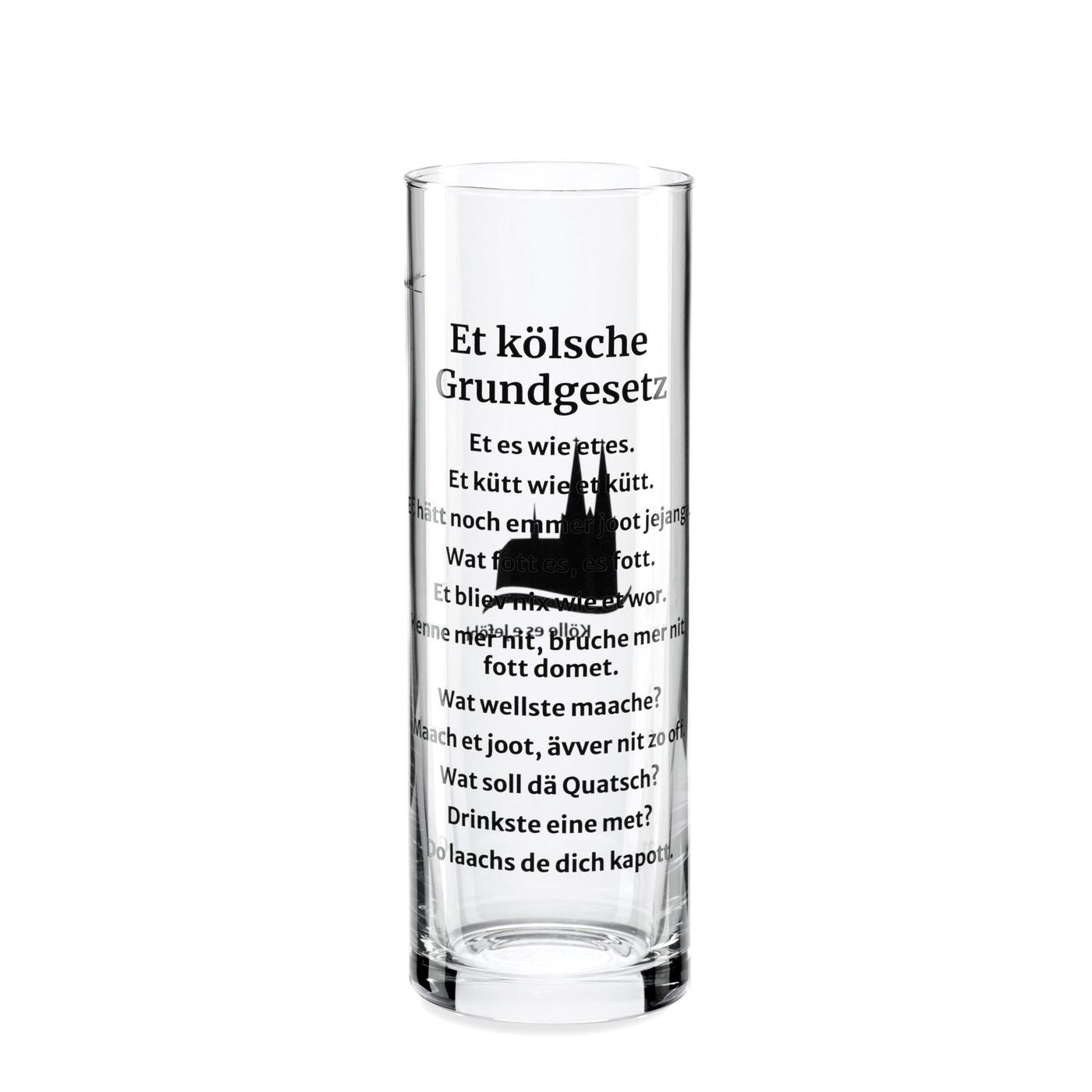 Kölschglas "Kölsches Grundgesetz", schwarz
