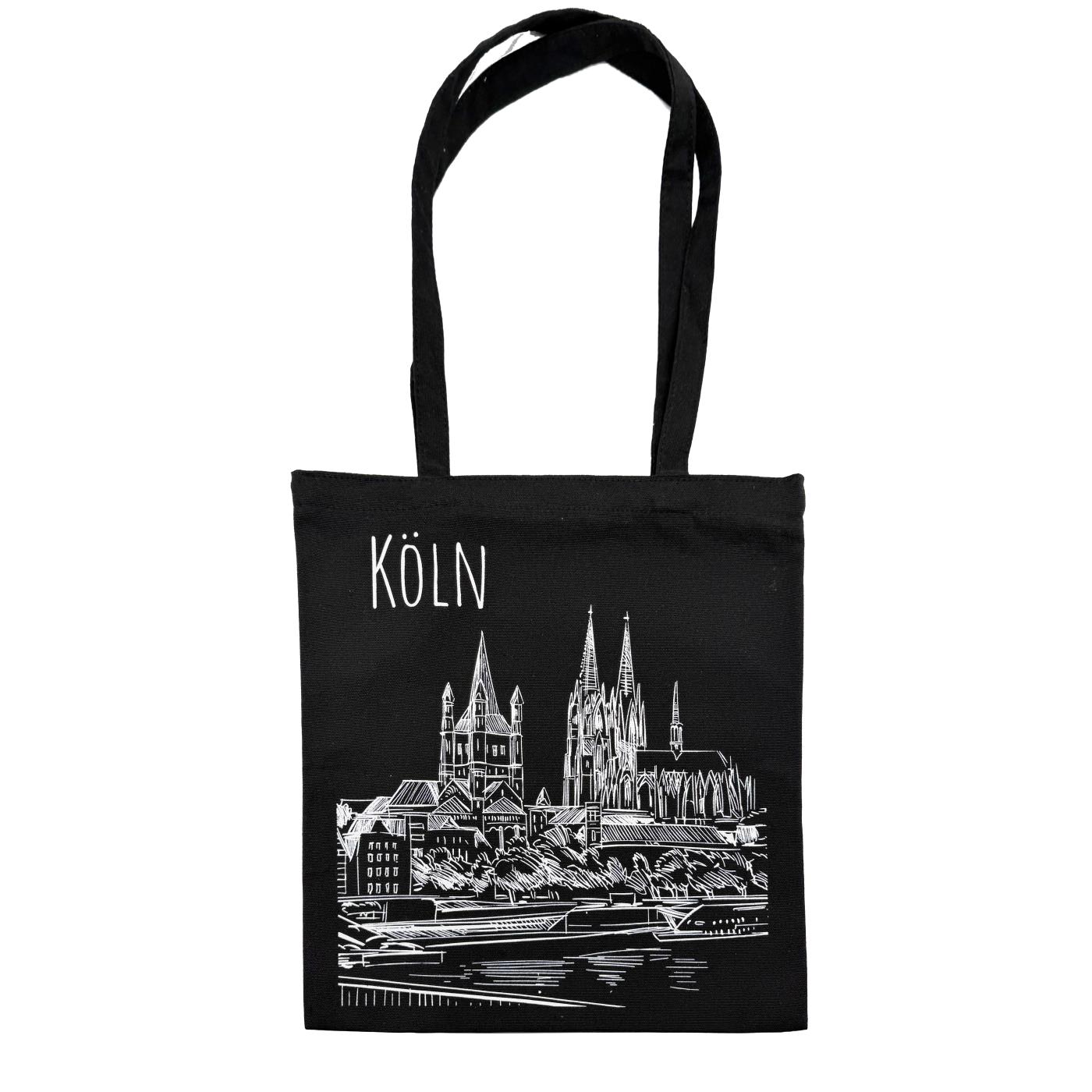 Köln Tasche mit Kölner Dom, schwarz