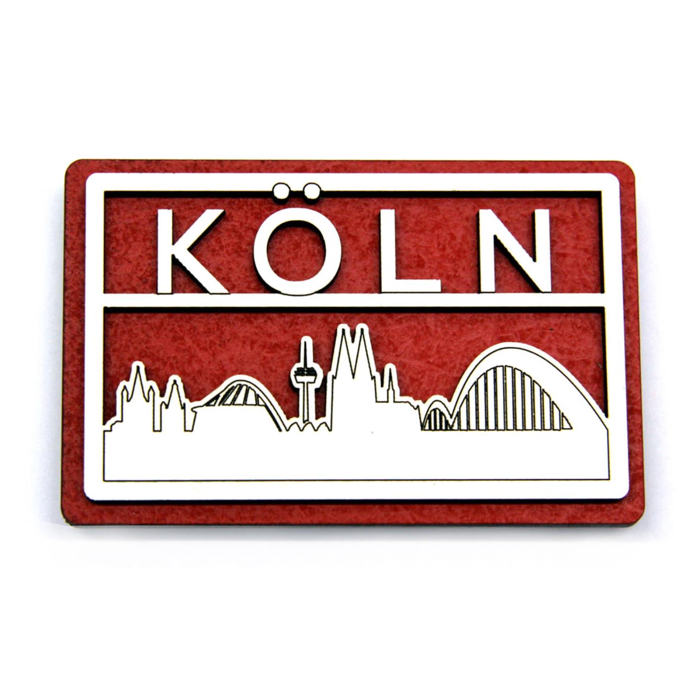 Holzmagent Skyline rechteckig Köln