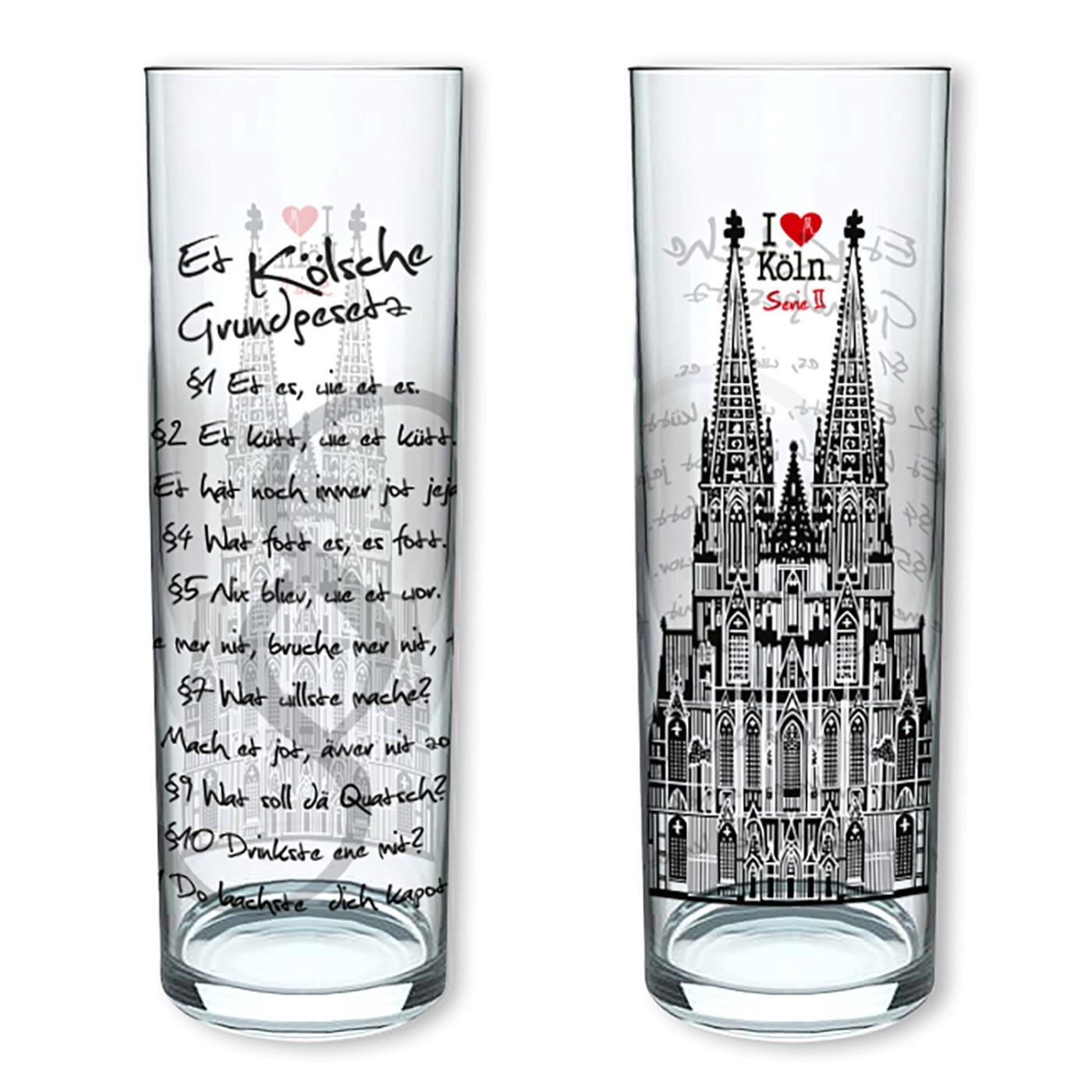 Kölschglas I love Köln Serie II