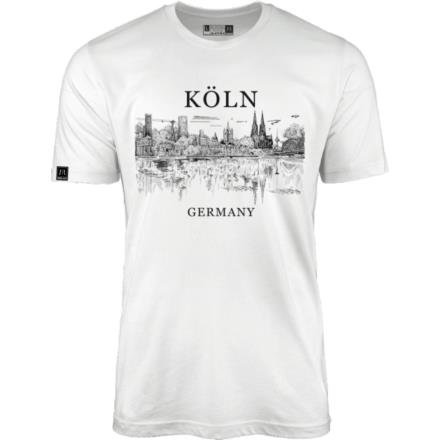 T-Shirt Skyline weiß, Herren