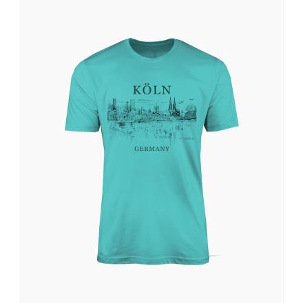 T-Shirt Skyline, Damen, mint