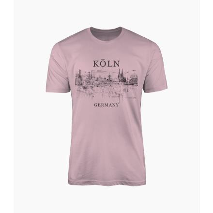 T-Shirt Skyline, Damen, pink