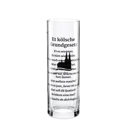 Kölschglas "Kölsches Grundgesetz", schwarz