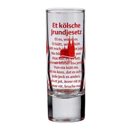 Schnapsglas Grundgesetz, rot