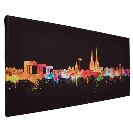 Leinwand Bild - Köln Neon