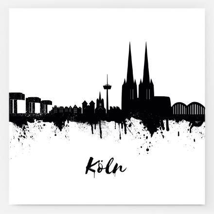 Aufkleber Skyline weiß schwarz