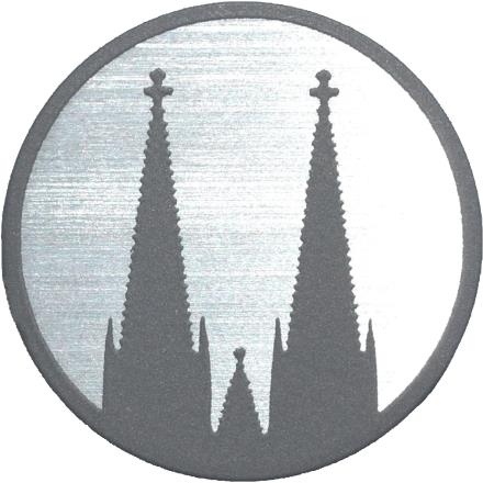 Magnet Kölner Dom rund Dom / anthrazit
