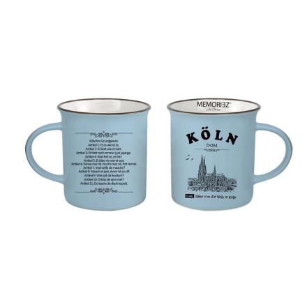 Kaffeetasse mit Grundgesetz, blau