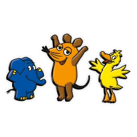 3D Magnet Set Maus, Elefant und Ente