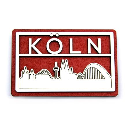 Holzmagent Skyline rechteckig Köln