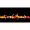 Leinwand Bild - Köln Neon 2