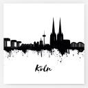 Aufkleber Skyline weiß schwarz 1