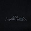 Schal Skyline, schwarz 2
