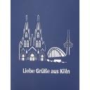 Pop-Up Karte Kölner Dom - blau, Liebe Grüße aus Köln 2