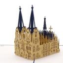 Pop-Up Karte Kölner Dom - blau, Liebe Grüße aus Köln 3