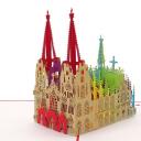 Pop-Up Karte Kölner Dom - bunt, Herzlichen Glückwunsch 3