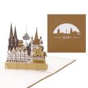 Pop-Up Karte Köln-Panorama mit Kölner Dom 1