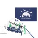 Pop-Up Karte - blau,  Winterlandschaft 1
