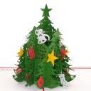 Pop-Up Karte, rot - Weihnachtsbaum 3